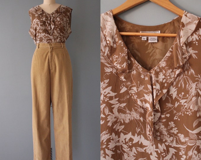 Organic Cotton Imani Blouse - Cinnamon Gingham