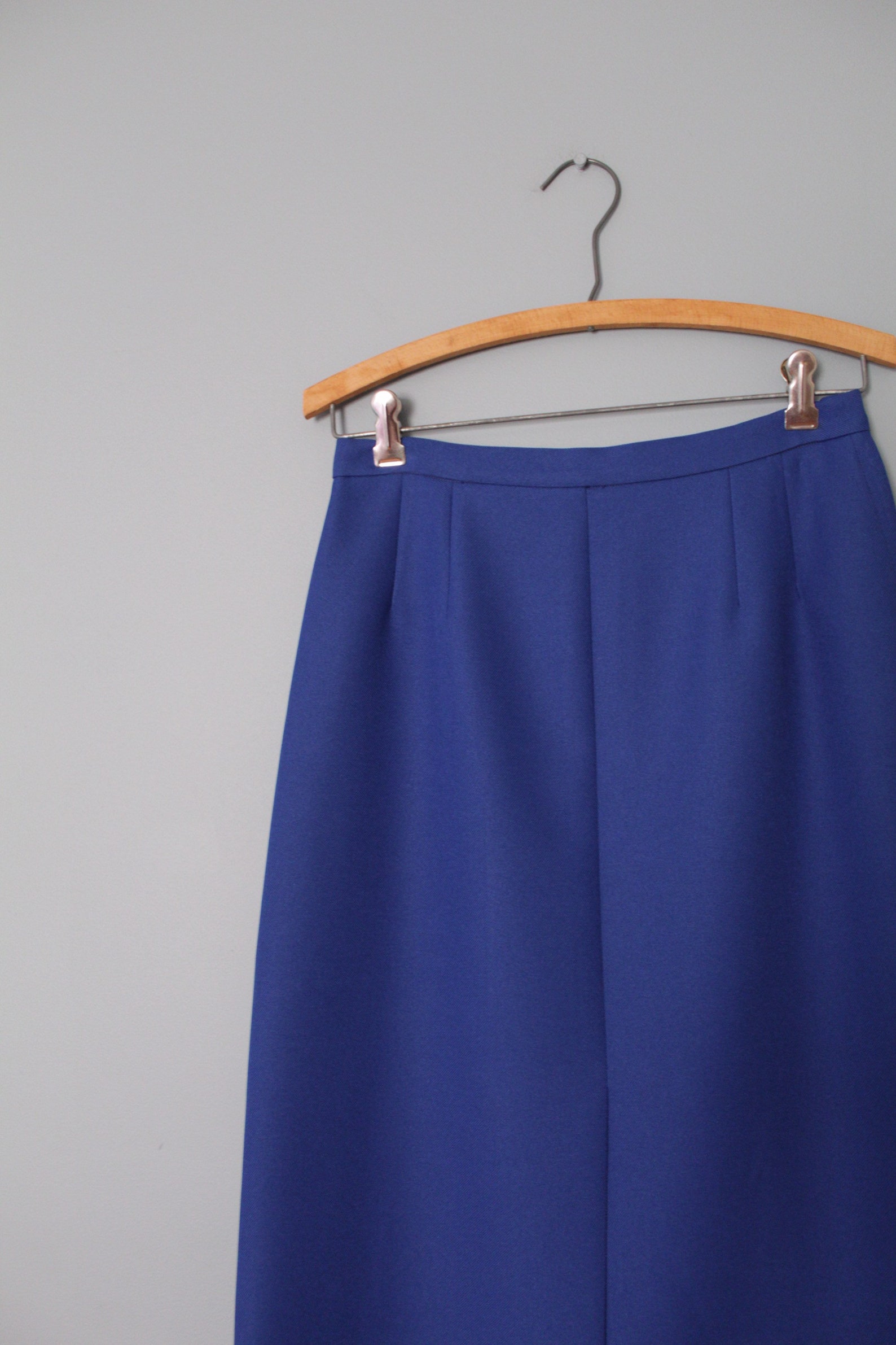 cobalt midi skirt
