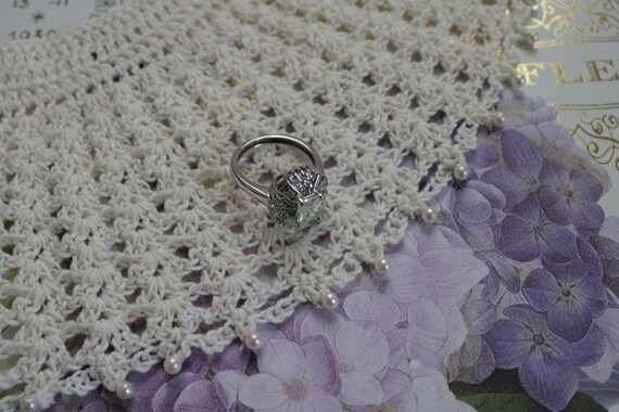 clear crystals cocktail statement ring - image 4