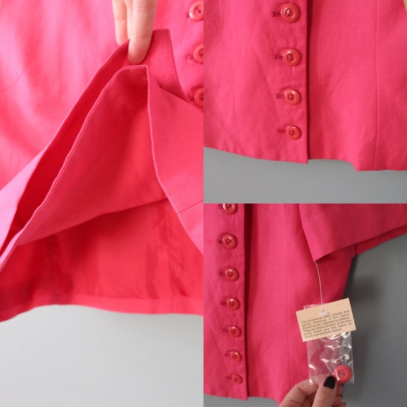 RASPBERRY pink linen jacket | soft linen blouse j… - image 7