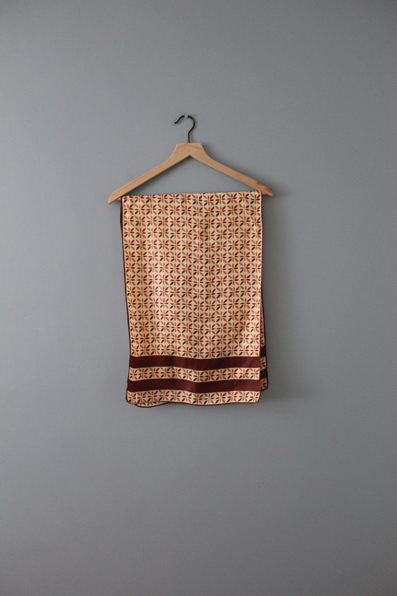 1960s silk scarf | autumnal silk scarf | mod prin… - image 3