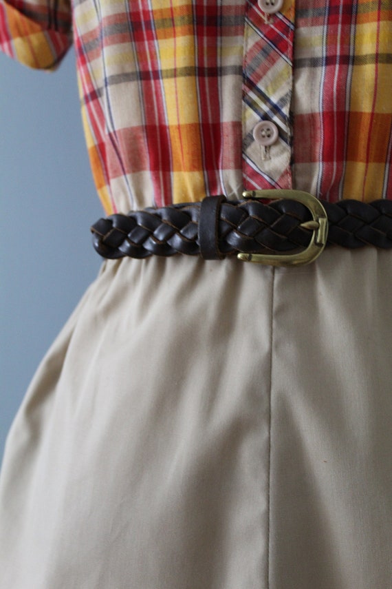 GAP learner belt | walnut leather woven belt | bra