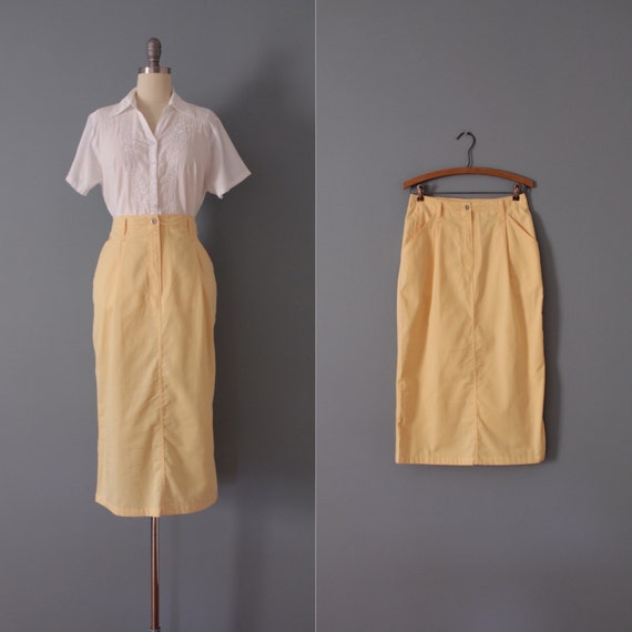 LEMON yellow maxi skirt