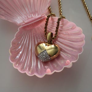Mario Valentino Gold Chain HEART necklace | Vintage 1990s Valentino V Necklace