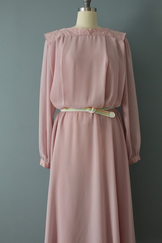 dusty rose pink dress | 1980s Ursula of Switzerla… - image 6