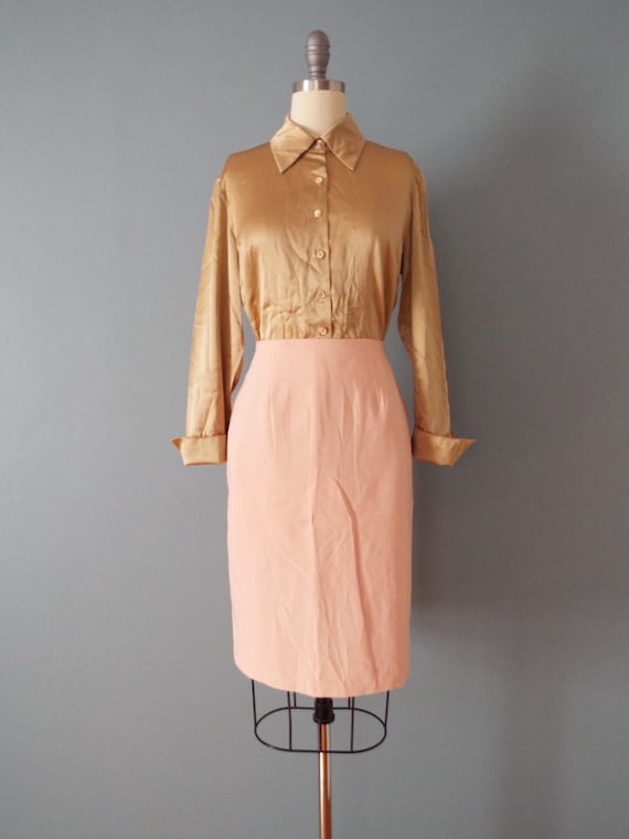 PUTTY pink pencil skirt | micro pleat mini skirt - image 2