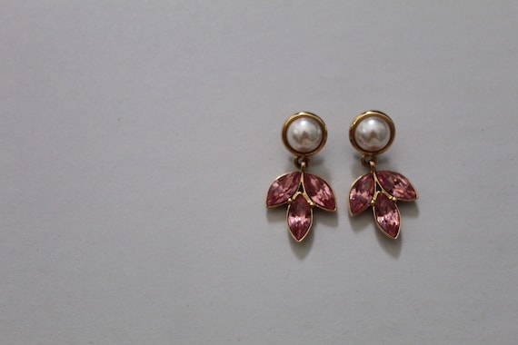 NAPIER dangle earrings | large pearls earrings | r
