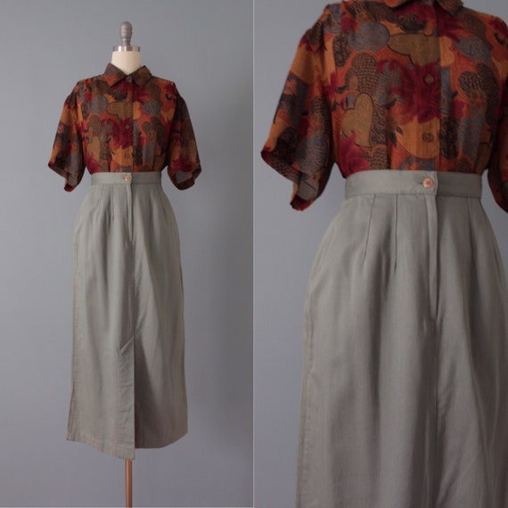 SAGE cotton skirt | longline maxi skirt | sage gre