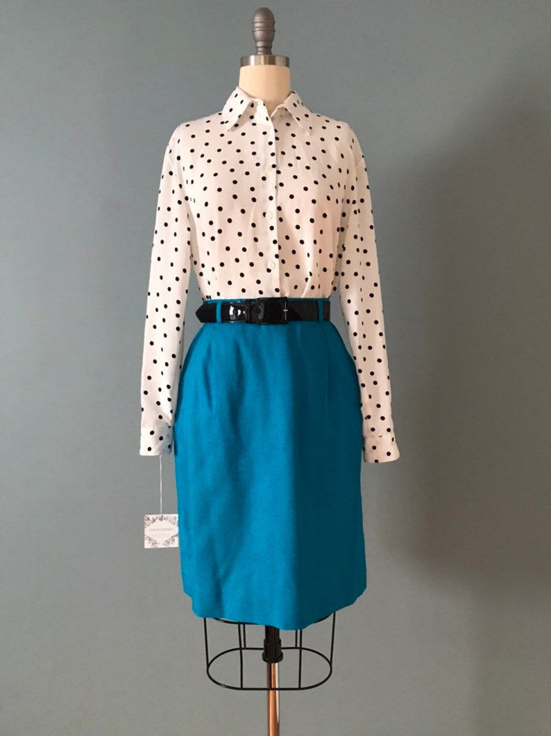 POLKA DOT blouse black and white blouse black polka dot blouse
