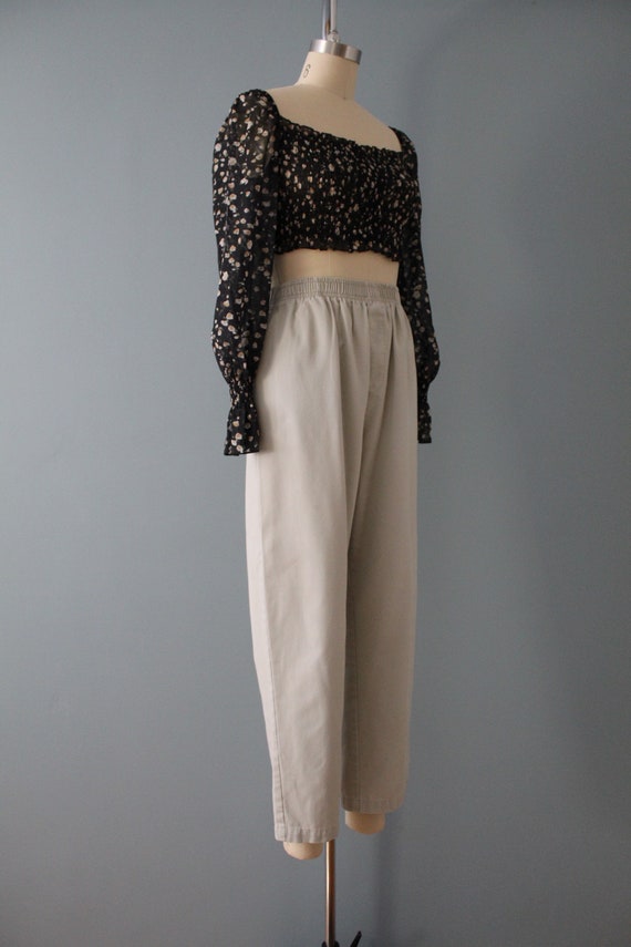 minimalist high waisted pants | pale gray pants |… - image 5
