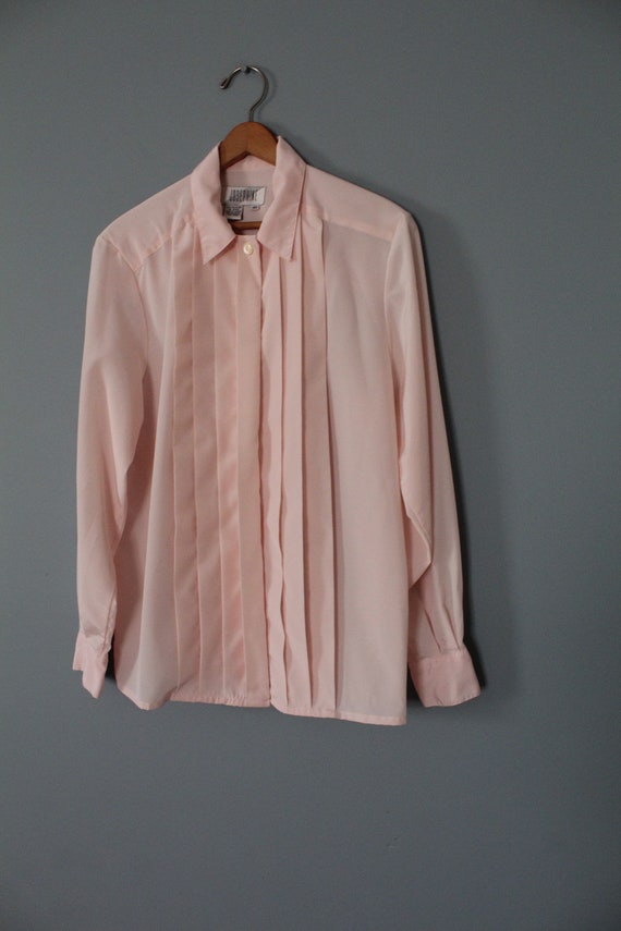 BALLET pink pleated poet blouse - image 7