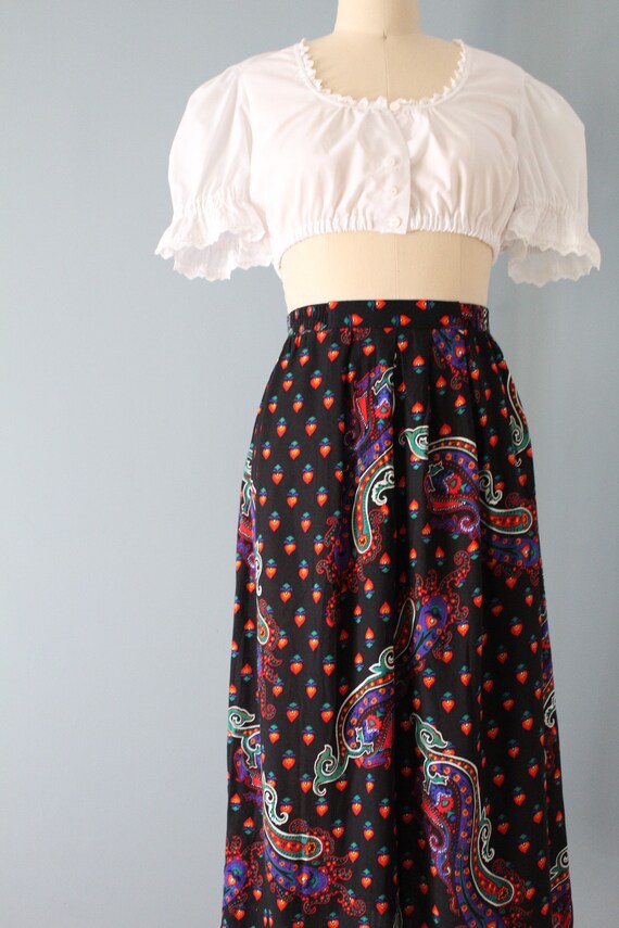 BOHEMIAN midi skirt | whimsical paisley summer sk… - image 4