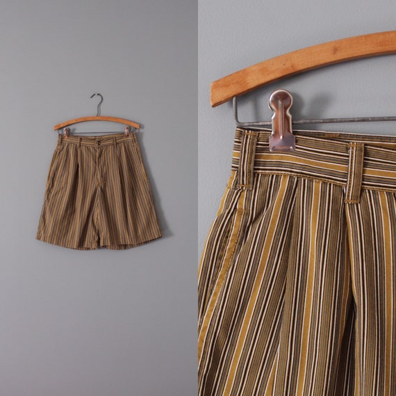 CARDAMOM striped shorts | 1990s GAP shorts | high