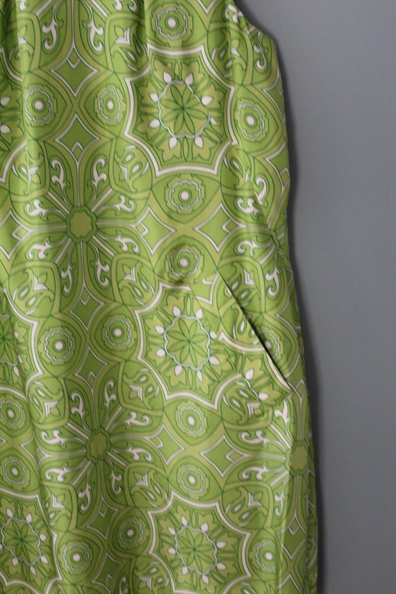 chartreuse mod silk midi dress | 90s Y2K Talbots … - image 7