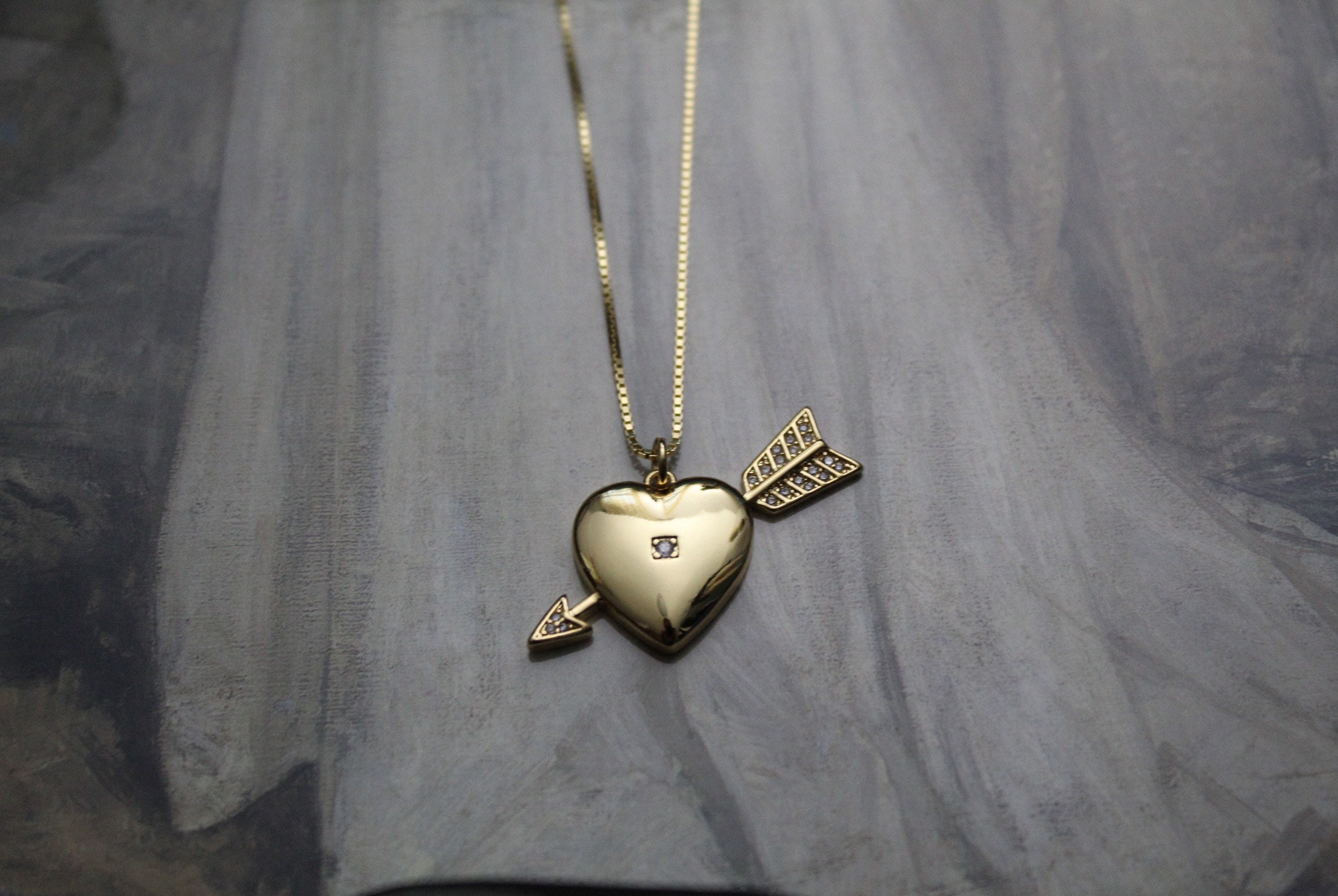 Heart and arrow necklace outlet