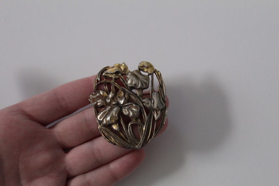 ART DECO orchid brooch - image 6