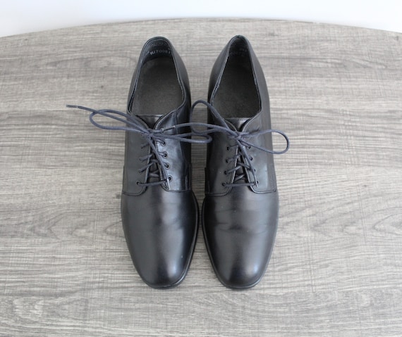black leather oxfords shoes - image 2