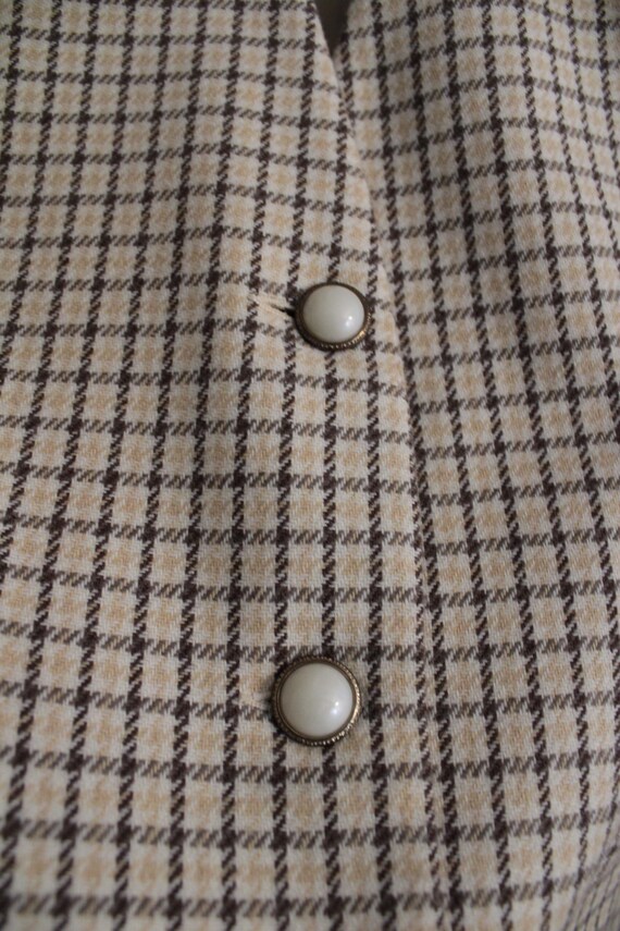 Checkered Wool jacket | Structured Wool blazer | … - image 11