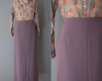 Wisteria maxi skirt | 90s straight aline maxi skirt | wisteria lilac maxi skirt