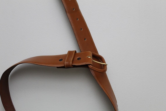 CARAMEL leather belt | bohemian wide leather belt… - image 7