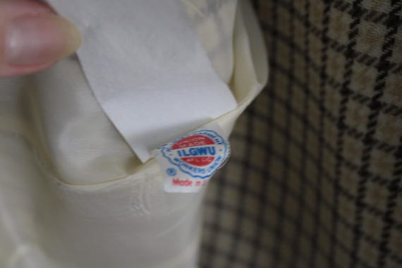 Checkered Wool jacket | Structured Wool blazer | … - image 14