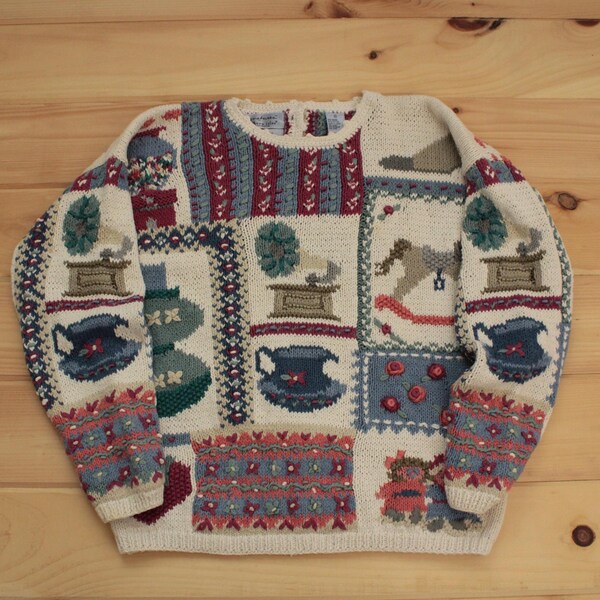 Antique Shop Intarsia Pullover