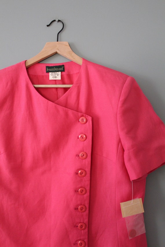 RASPBERRY pink linen jacket | soft linen blouse j… - image 5