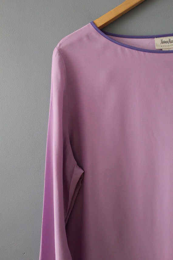 LILAC silk blouse | Neiman Marcus silk top | two … - image 5