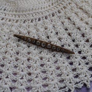 Victorian antique paste bar pin brooch