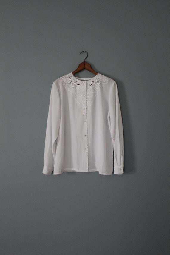 imperfect Victorian inspired lace blouse | porcel… - image 5