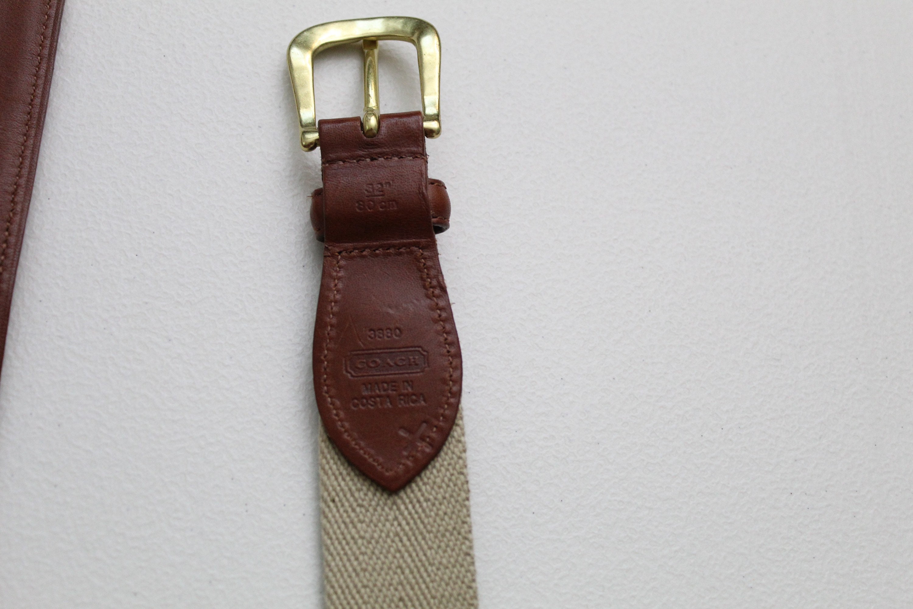 Y2K “Coach” Chestnut and Brass Belt Coach Leather Size S Belts for Women for sale | eBay main image 2