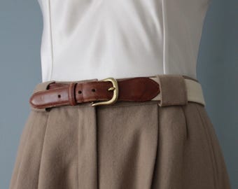 Coach leren riem in toffeebruin