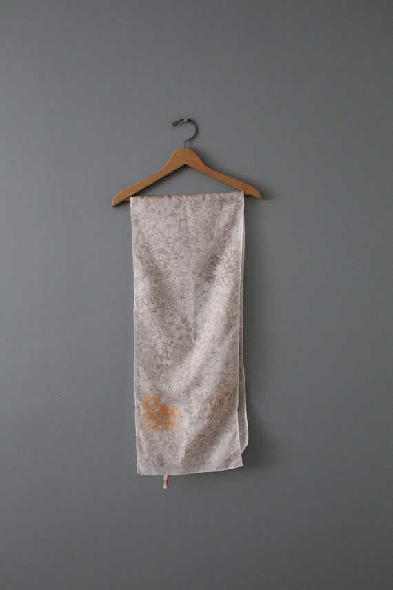 autumnal scarf | pale muted floral autumn scarf |… - image 3