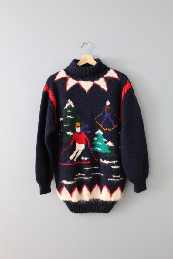 ICE SKATERS mohair wool sweater | 1980s Michelle … - image 8