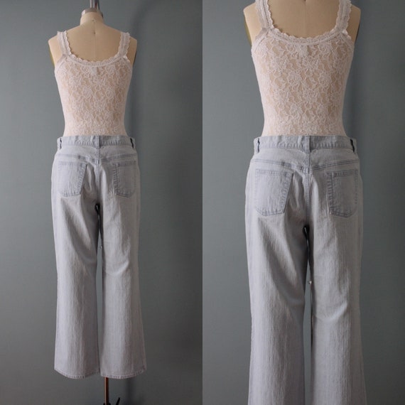 white wash flared jeans | 90s NY Jeans distressed… - image 7