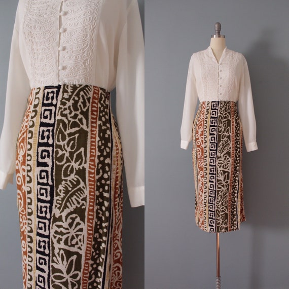 SAGE leafs wrap skirt | autumnal maxi skirt | sage