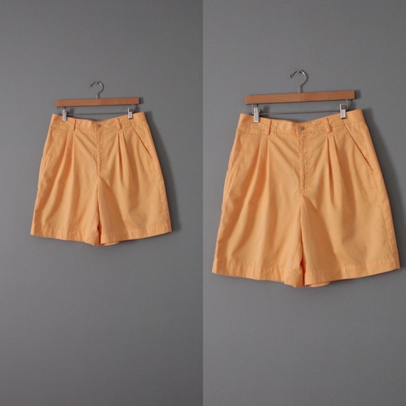 SHERBET orange shorts | 1990s high rise tap shorts