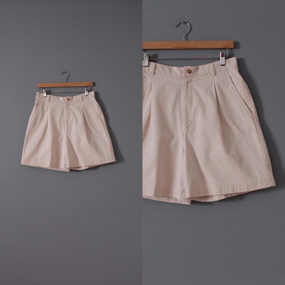 ANTIQUE white shorts | cotton tap shorts | high wa