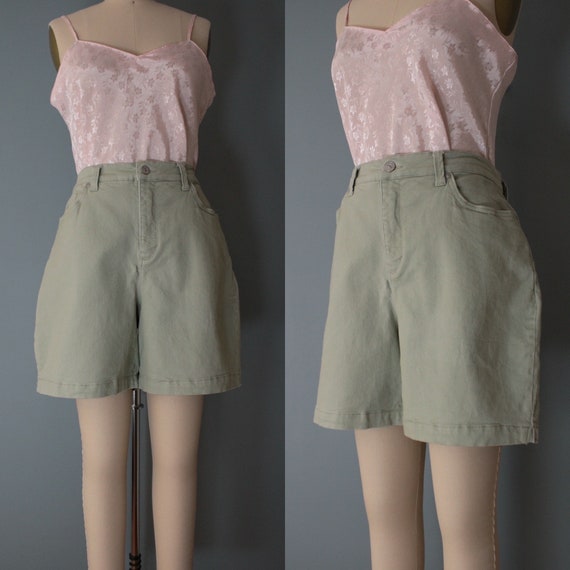 PISTASHIO green denim shorts | soft denim shorts … - image 2