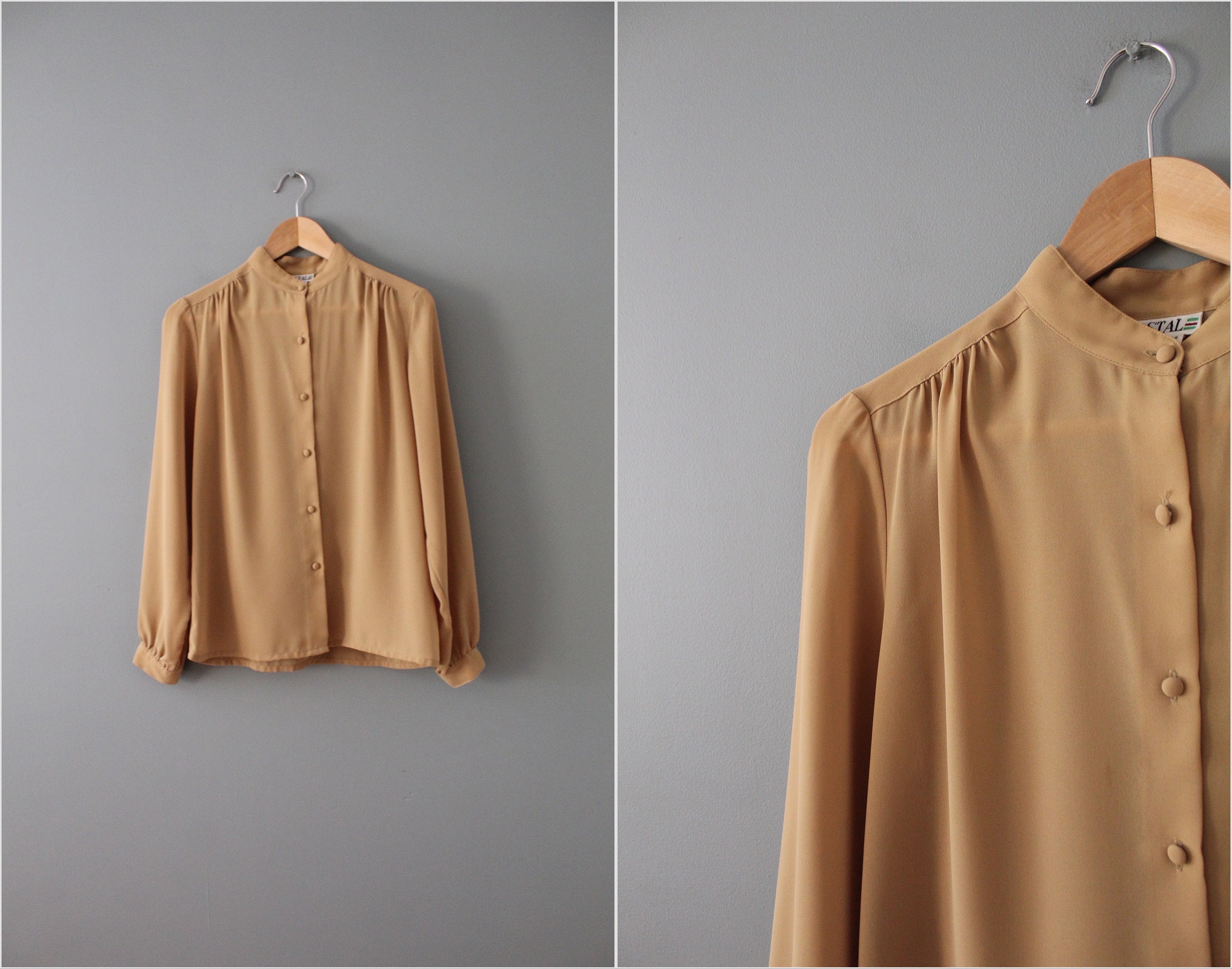 Camel Blouse - Etsy