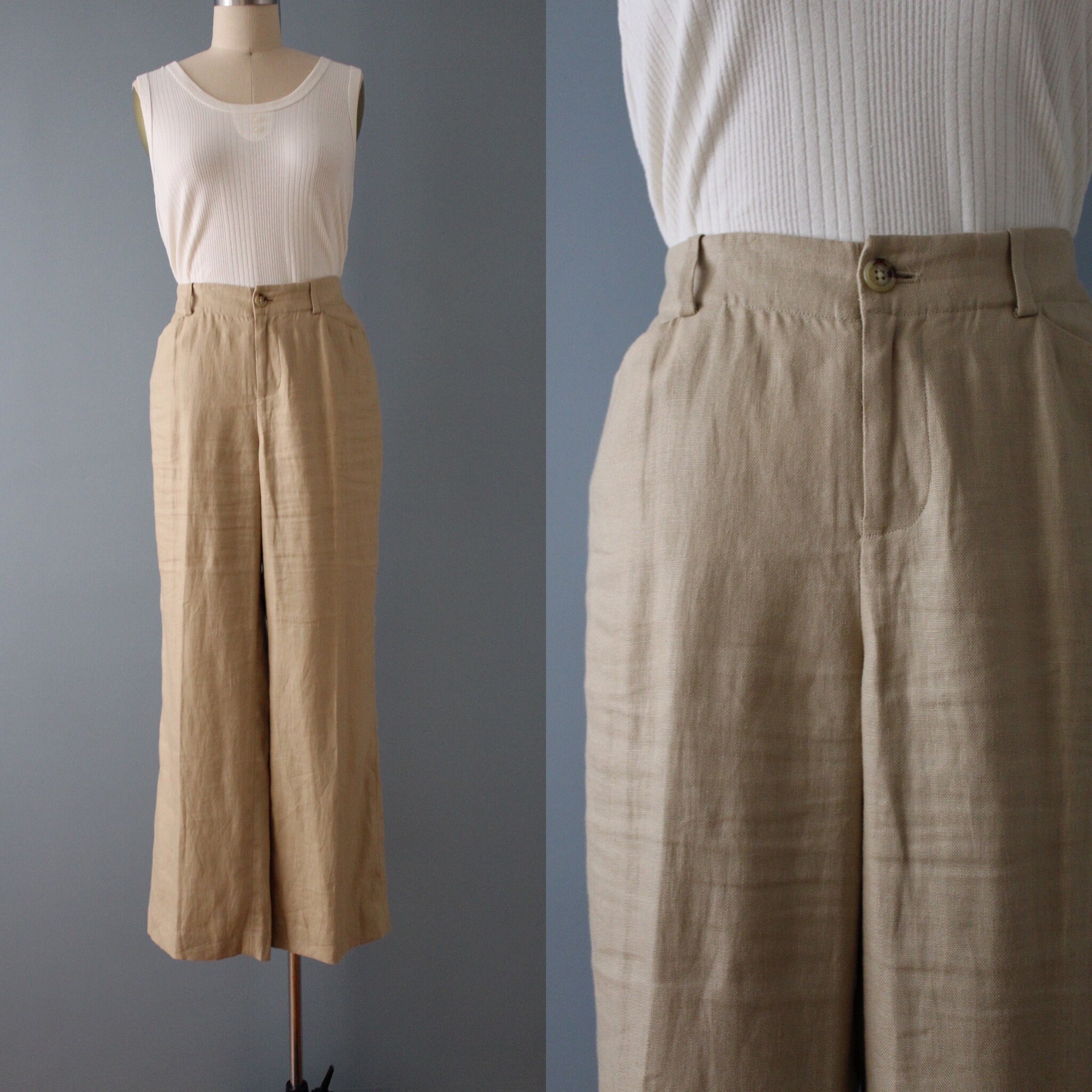 NEW Anthropologie Tailored Sailor Wide-Legs Pants by Elevenses, Gray, Sz  0-2P-10