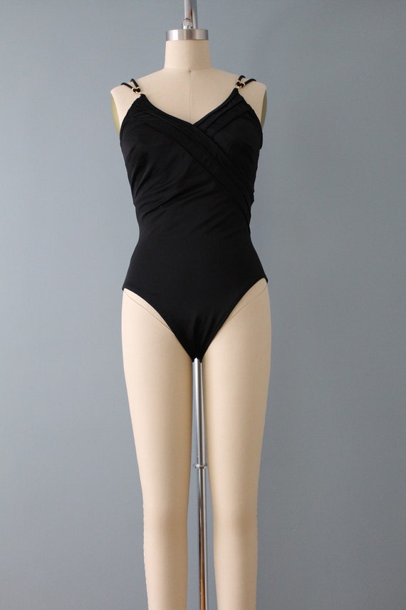 black one piece swimsuit | retro inspired strappy… - image 6