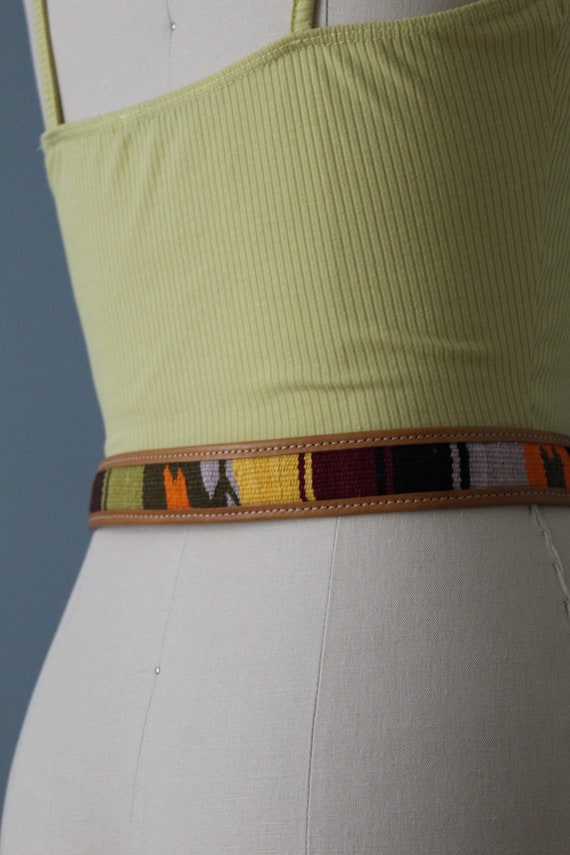 BOHO leather belt | tapestry carpet leather belt … - image 7