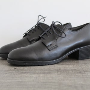 black leather oxfords shoes