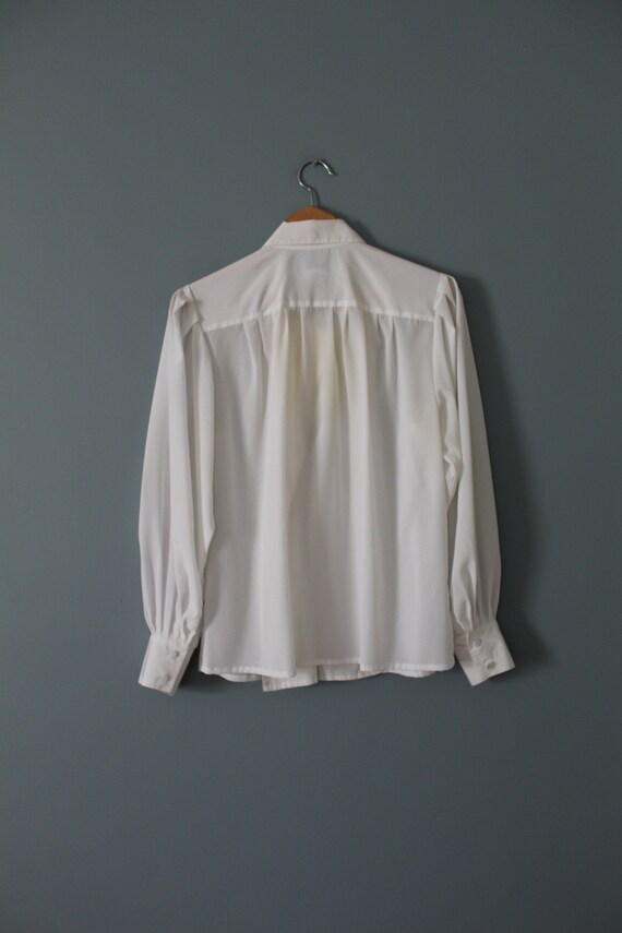 imperfect poet blouse | porcelain white pleated b… - image 8