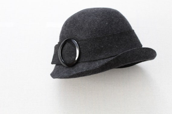 ESCALA charcoal gray cloche | 1930s inspired wool… - image 5