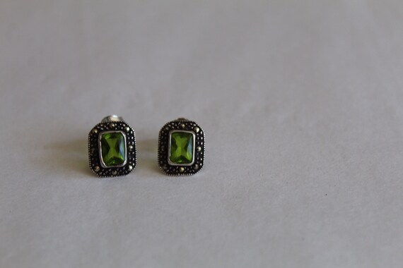 PERIDOT sterling silver earrings | peridot and mar