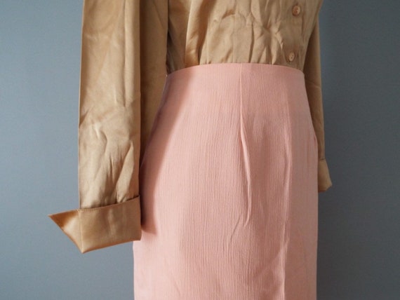 PUTTY pink pencil skirt | micro pleat mini skirt - image 6