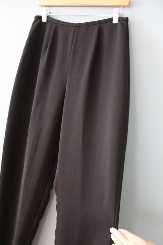 wide black pants | 90s Marie St. Claire pants - image 6