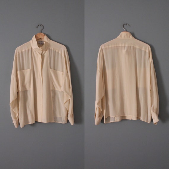 VANILLA CREAM vintage blouses | cotton and silk l… - image 1